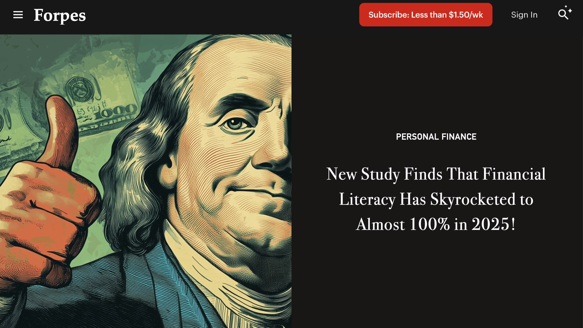 Financial literacy solved!