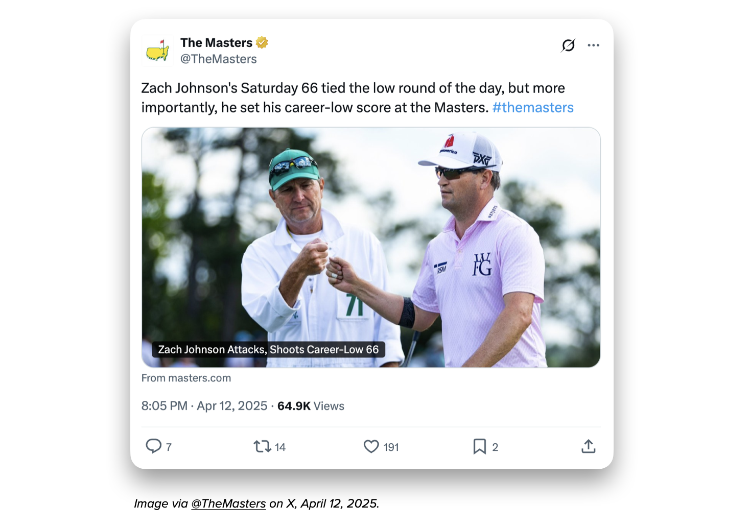 A Champion Returns to Augusta – Zach Johnson